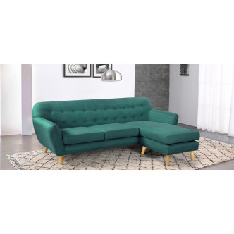 Canapé scandinave vert avec angle modulable Sven -  Prix Usine 