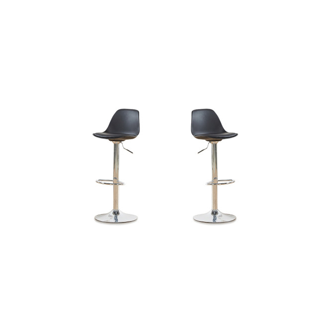 Lot de 2 tabourets de bar rotatifs noirs Eski |Designetsamaison