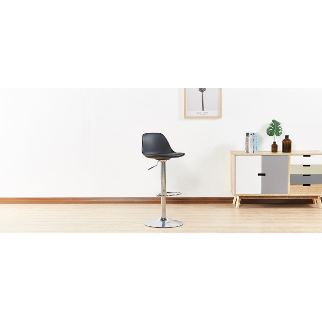 Lot de 2 tabourets de bar rotatifs noirs Eski |Designetsamaison