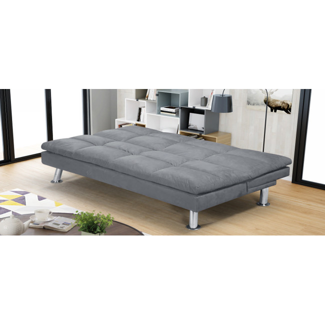Banquette 3 places en microfibre gris - Vanan 