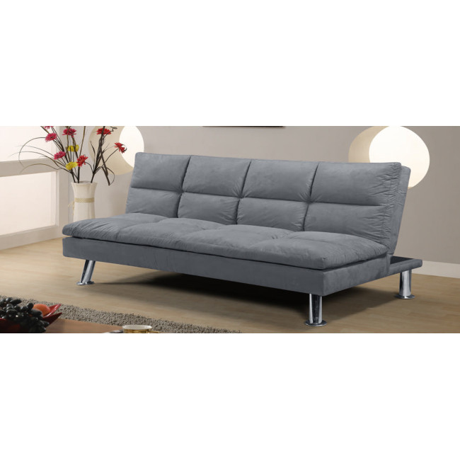 Banquette 3 places en microfibre gris - Vanan 