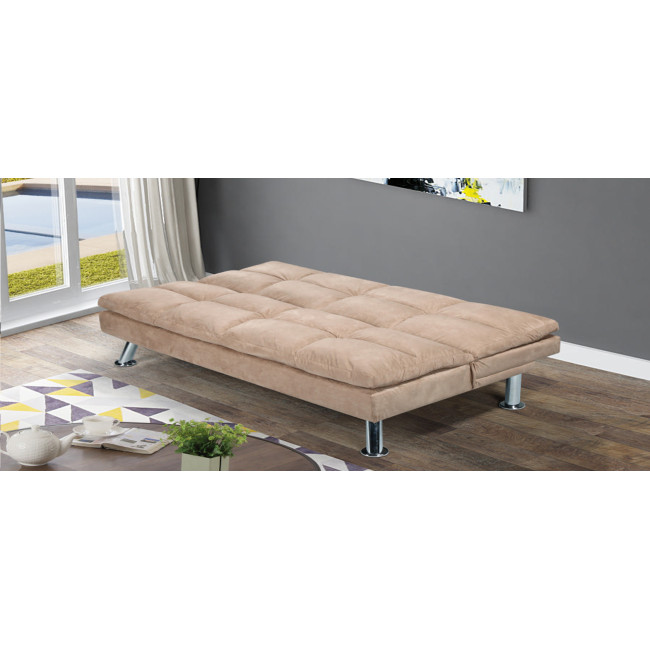 Clic clac 3 places en microfibre beige Vanan – Offre imbattable !