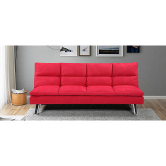 Clic clac 3 places en microfibre rouge –  Vanan 