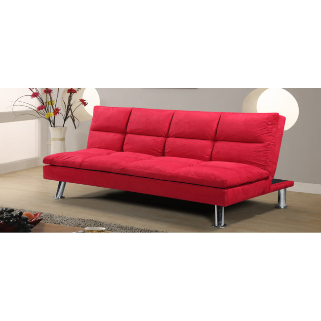 Clic clac 3 places en microfibre rouge –  Vanan 