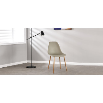 Lot de 4 chaises scandinaves beiges Ela - Prix Choc