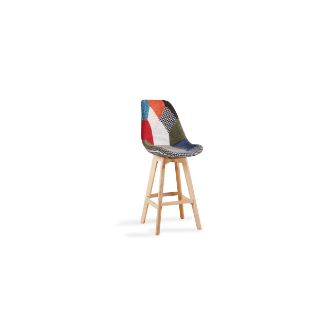 Tabouret de bar en tissu patchwork Gotteborg - Tendance Scandinave
