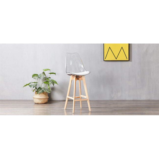 Lot de 4 tabourets scandinaves transparents Gotteborg |Prix dingue