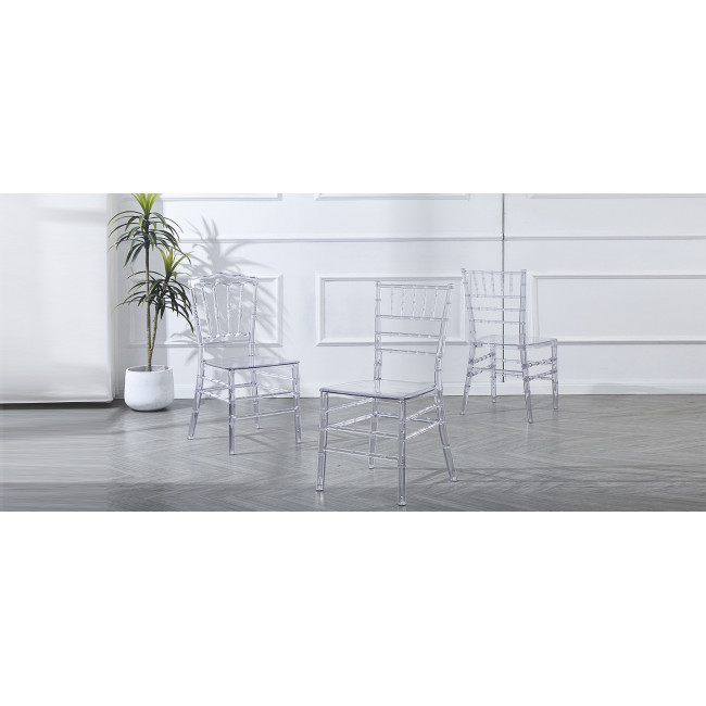 Chaise transpartente en polycarbonate Napoléon - Prix Canon !