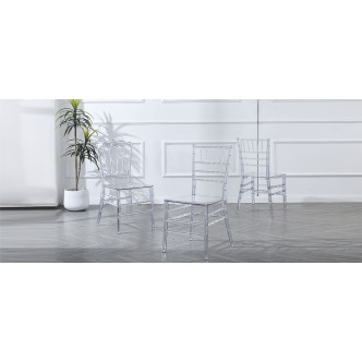 4 chaises transparentes en polycarbonate - Napoléon