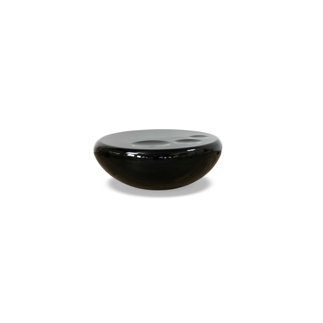 Table basse ronde noire Talia - Fibre de Verre